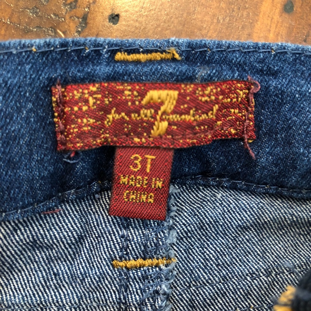 7 For All Mankind Toddler Skinny Jeans 3T - Picture 6 of 7